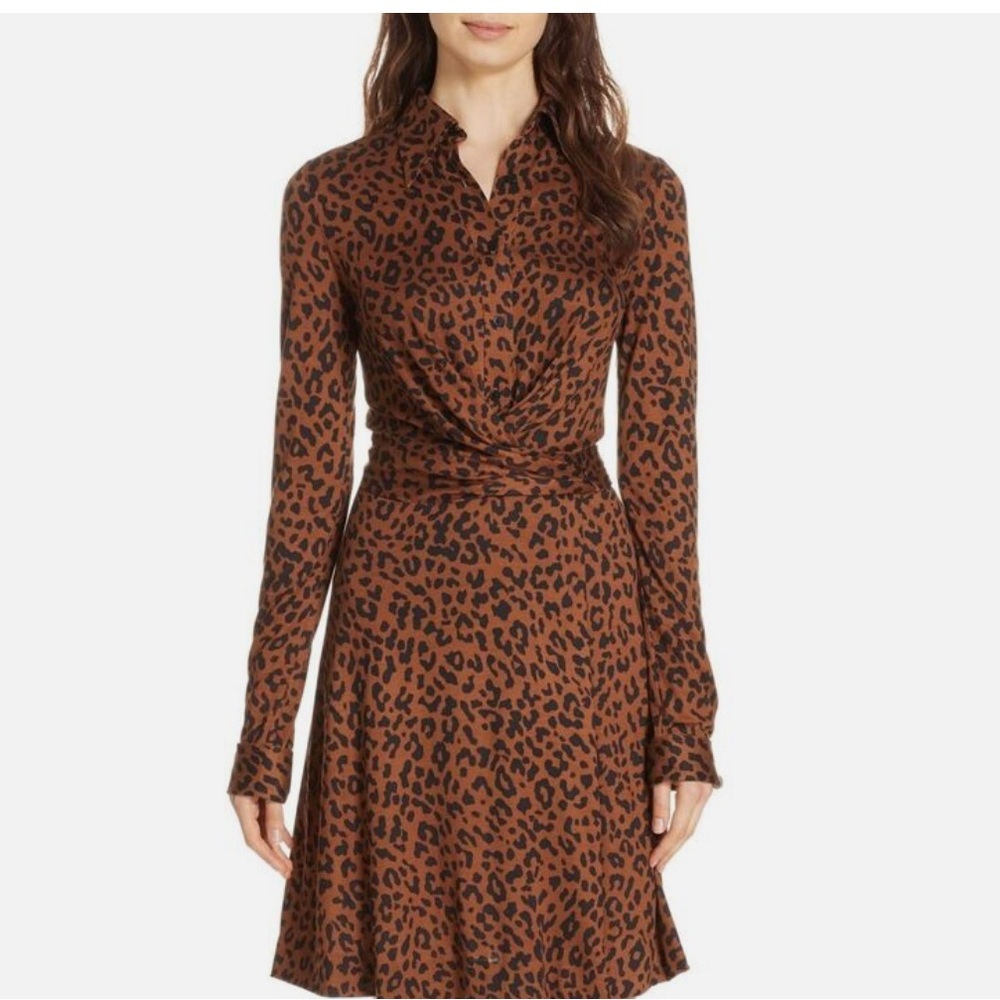 Didi Leopard Print Wrap Dress